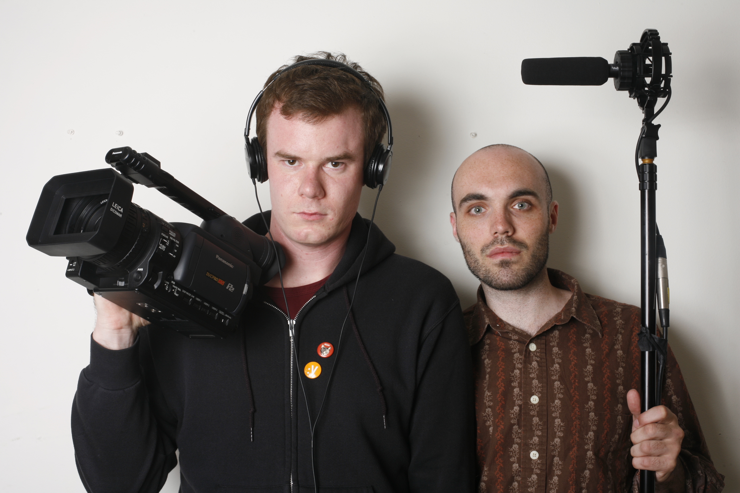 Joe Swanberg and David Lowery on the set of ALEXANDER THE LAST in 2008.